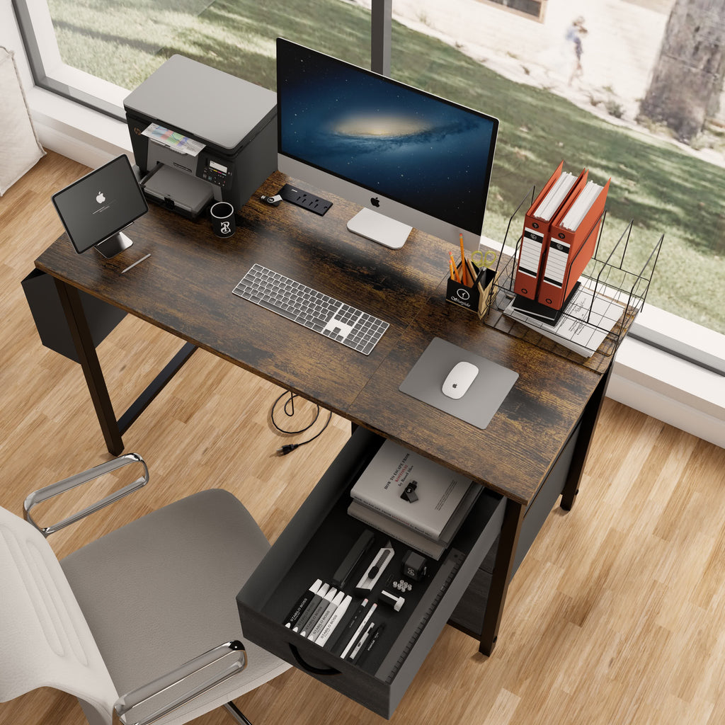 Modern Office Desk with Power Outlet - image 25