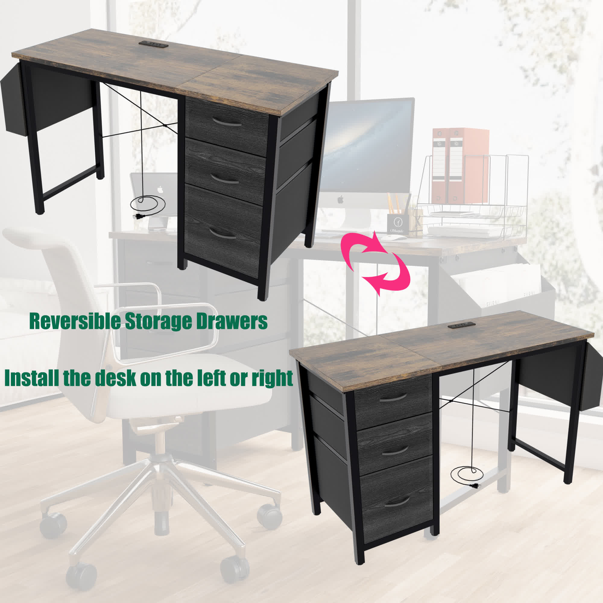 Modern Office Desk with Power Outlet - image 27
