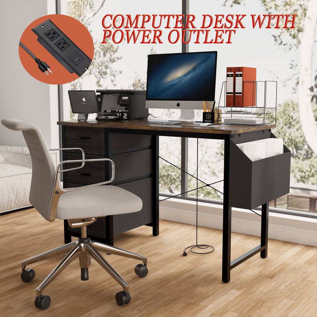 Modern Office Desk with Power Outlet - image 29