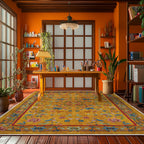 Anti-slip Washable Soft Vintage Floral Area Rug - image 2