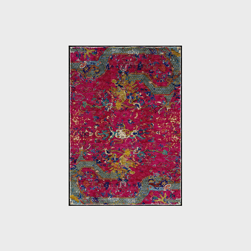 Oriental Dragon Washable Soft Area Rug