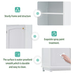 63" Tall Bathroom Storage Cabinet With Glass Doors - image 7