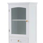 63" Tall Bathroom Storage Cabinet With Glass Doors - image 8
