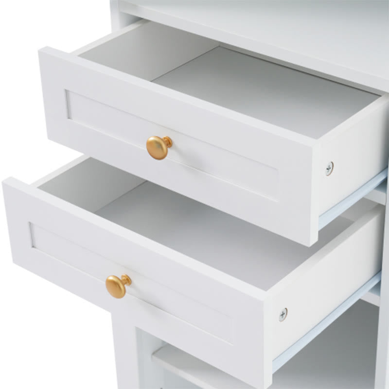 63" Tall Bathroom Storage Cabinet With Glass Doors - image 11