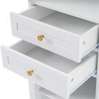 63" Tall Bathroom Storage Cabinet With Glass Doors - image 11