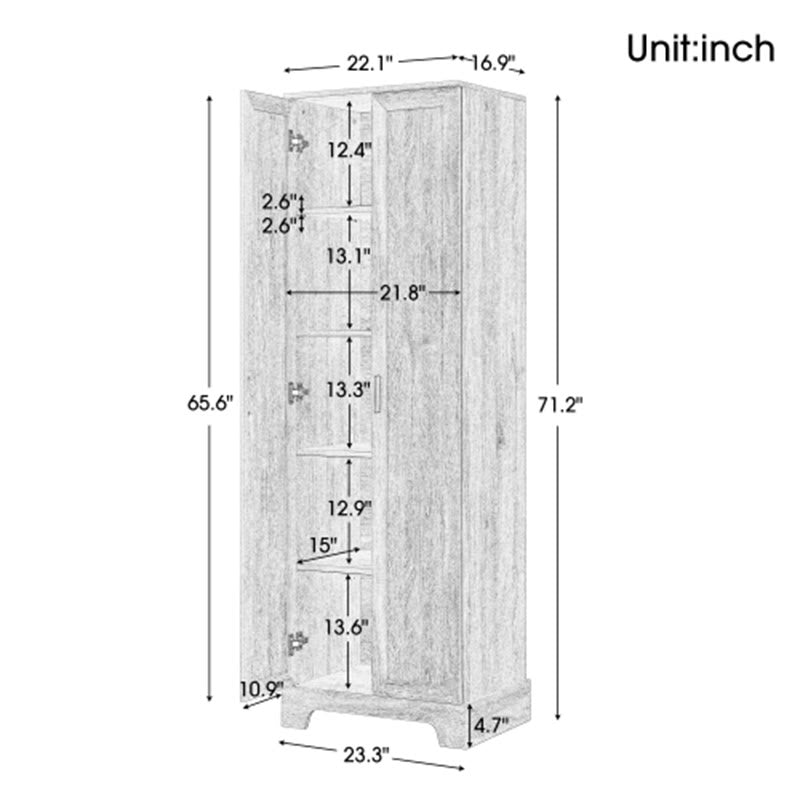 Storage Cabinet With Two Doors For Bathroom - image 10