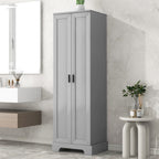Storage Cabinet With Two Doors For Bathroom - Grey - image 0