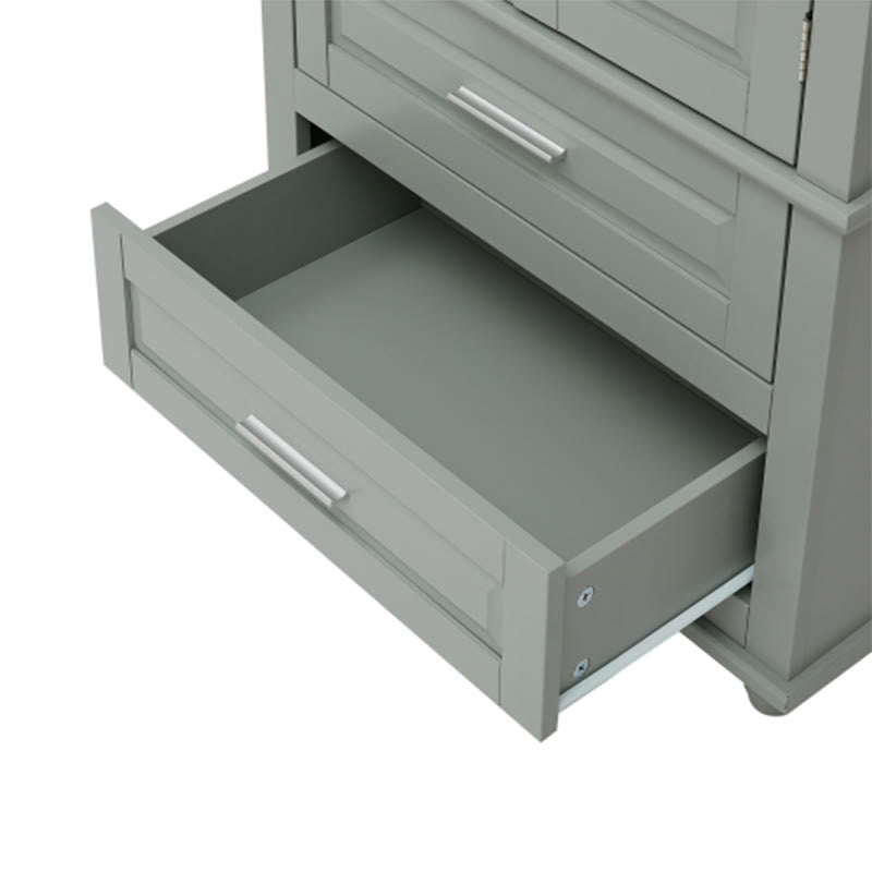 Tall Storage Cabinet With Two Drawers  - image 9