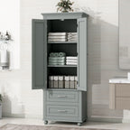 Tall Storage Cabinet With Two Drawers  - image 4