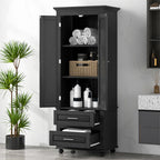 Tall Storage Cabinet With Two Drawers  - image 13