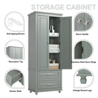 Tall Storage Cabinet With Two Drawers  - image 6