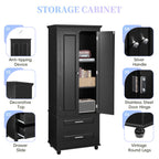 Tall Storage Cabinet With Two Drawers  - image 14