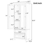 Tall Storage Cabinet With Two Drawers  - image 16