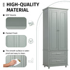Tall Storage Cabinet With Two Drawers  - image 7