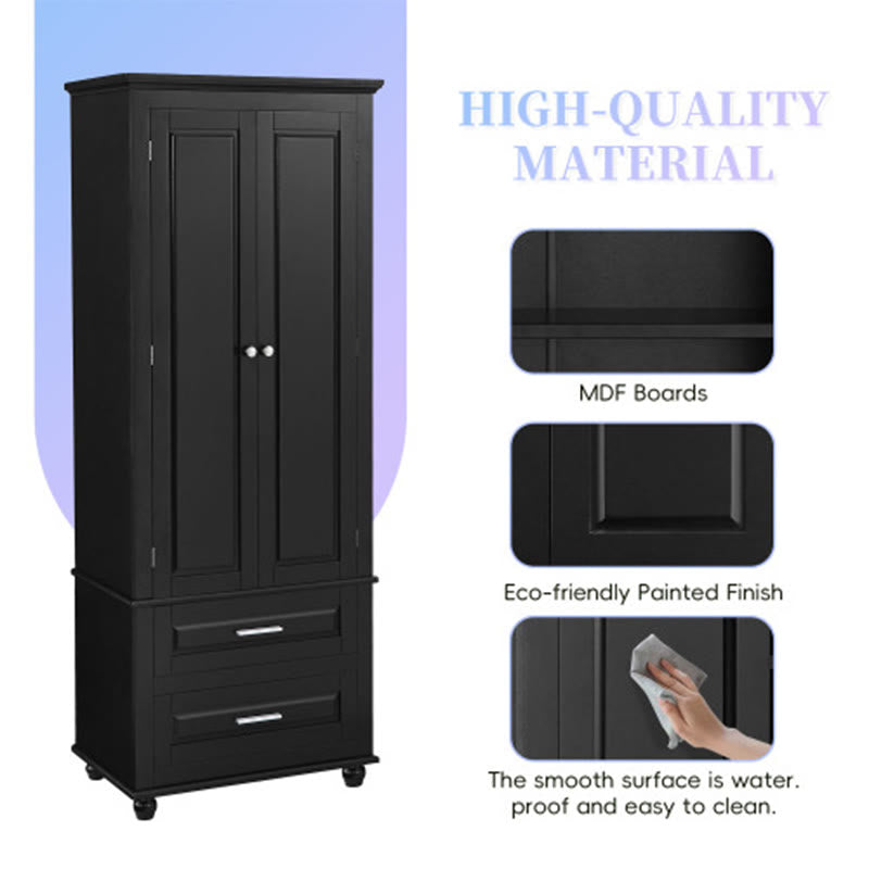 Tall Storage Cabinet With Two Drawers  - image 15