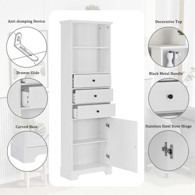 Tall Narrow Storage Cabinet For Bathroom - image 8