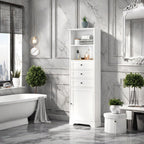 Tall Narrow Storage Cabinet For Bathroom - White - image 0