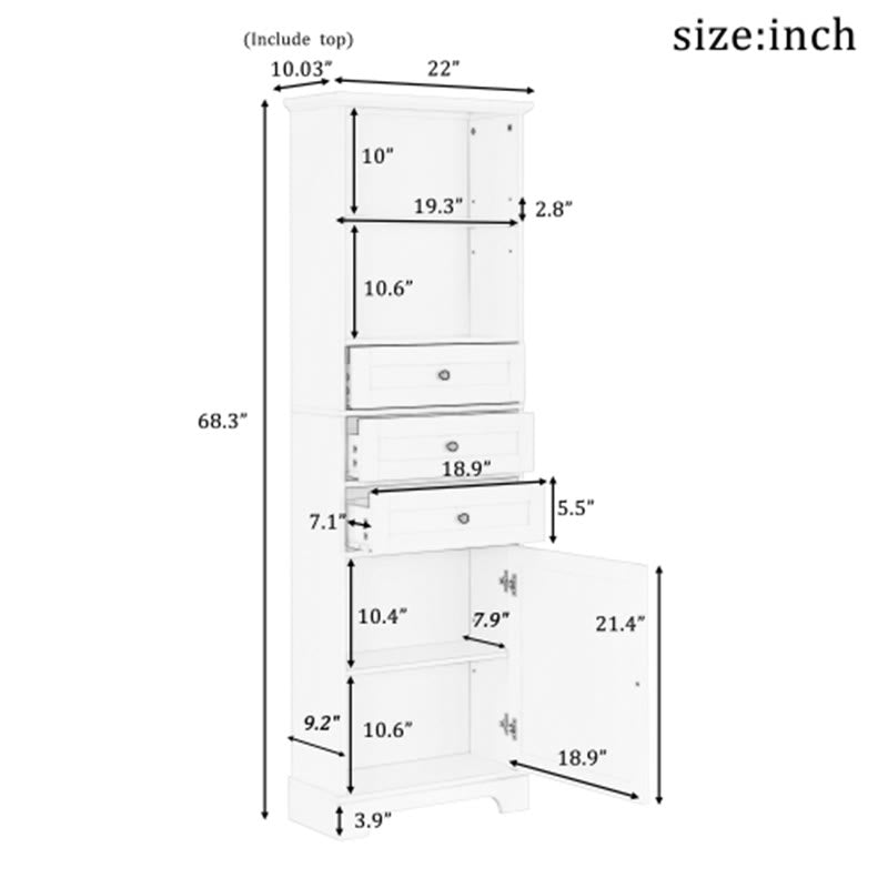 Tall Narrow Storage Cabinet For Bathroom - image 10