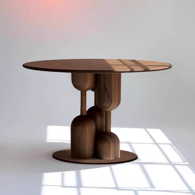 Retro Rubber Wood Dining Table