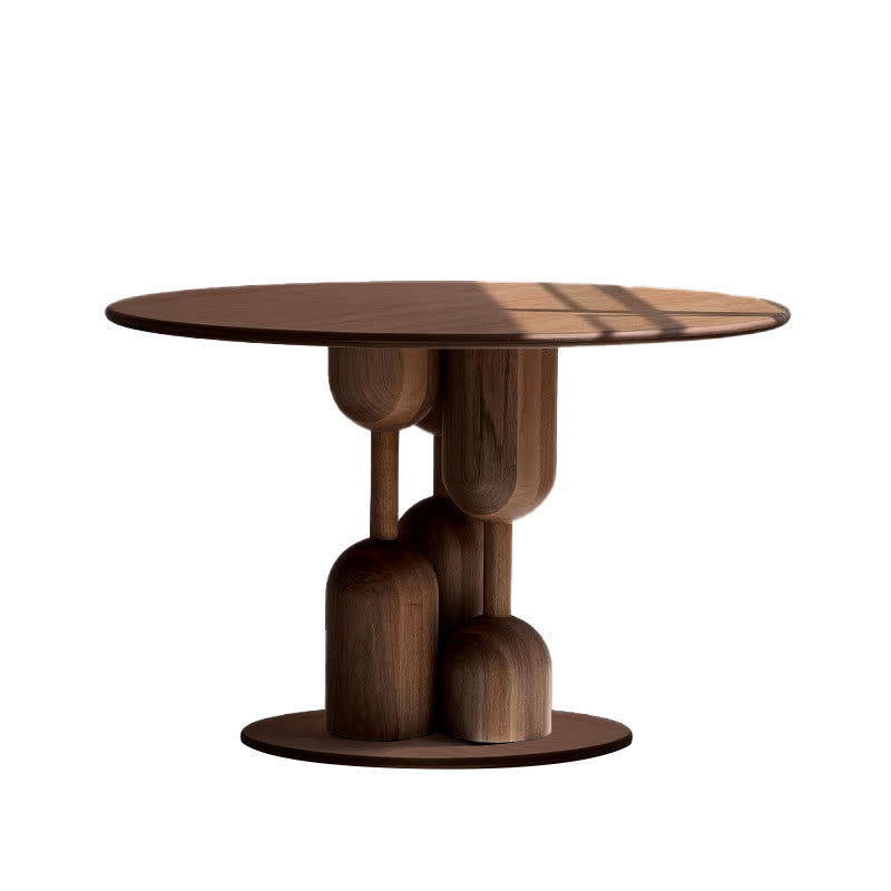Retro Rubber Wood Dining Table