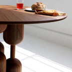Retro Rubber Wood Dining Table