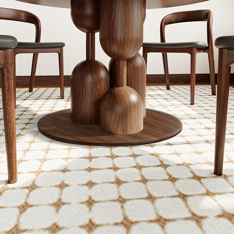 Retro Rubber Wood Dining Table