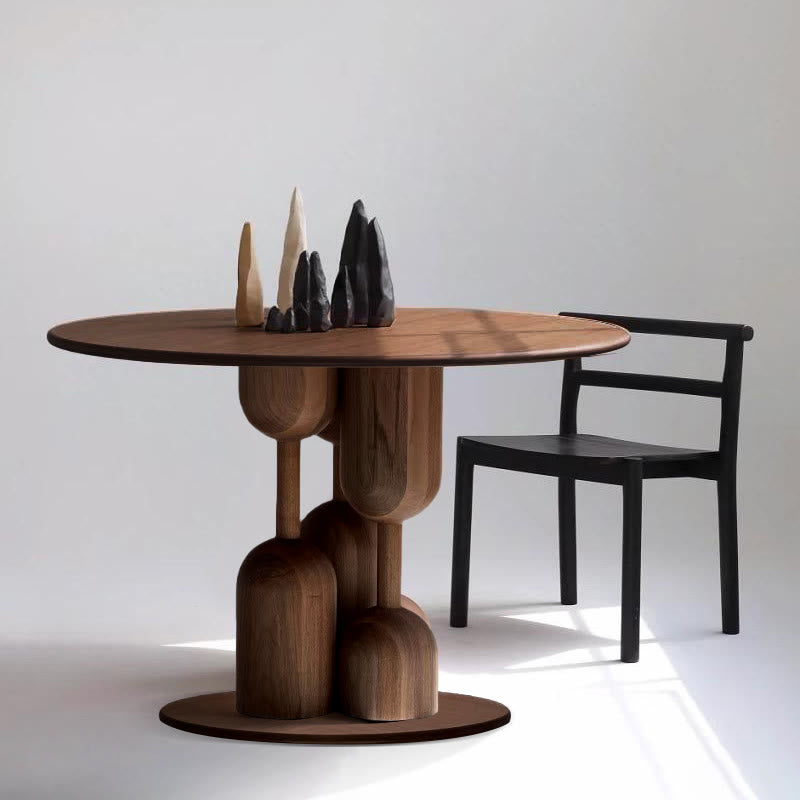 Retro Rubber Wood Dining Table