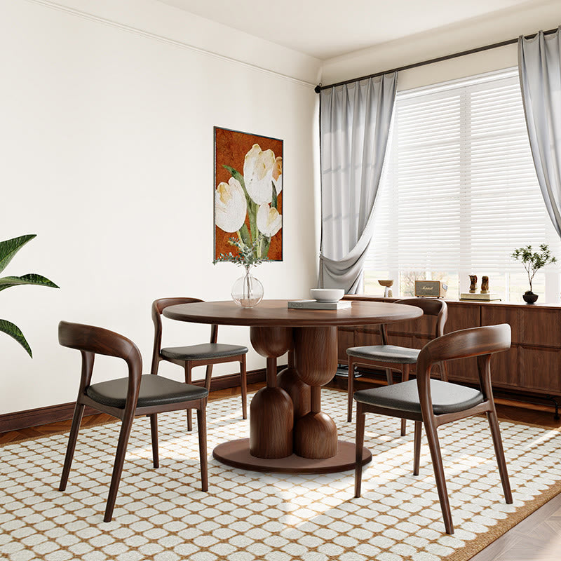 Retro Rubber Wood Dining Table