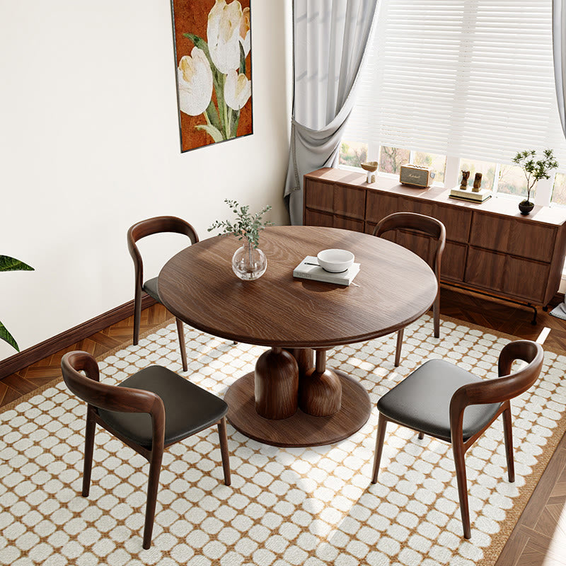 Retro Rubber Wood Dining Table