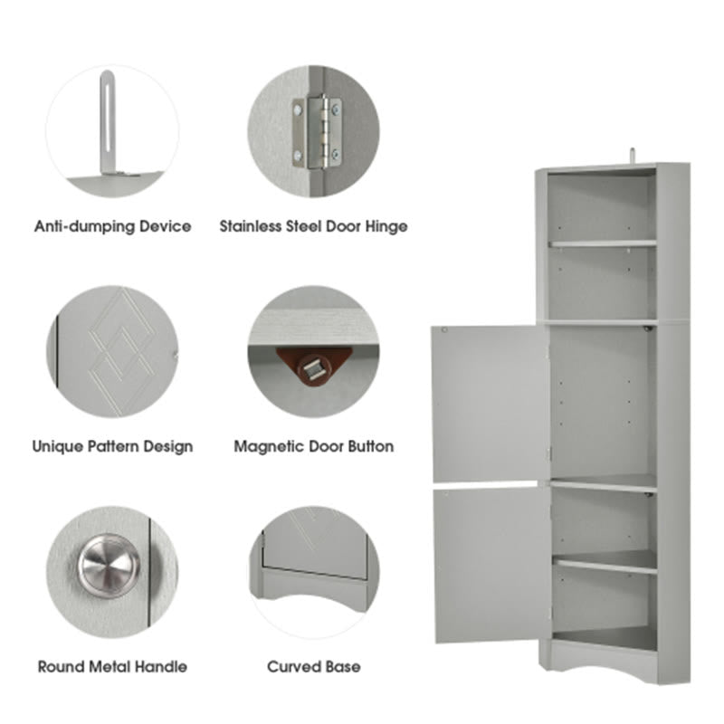 Tall Bathroom Corner Cabinet  - image 7