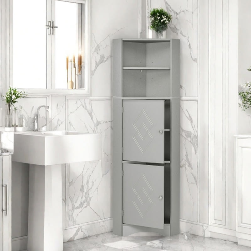 Tall Bathroom Corner Cabinet  - image 4