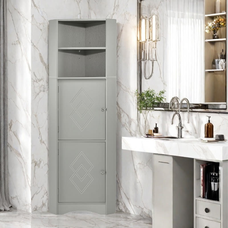 Tall Bathroom Corner Cabinet  - image 3