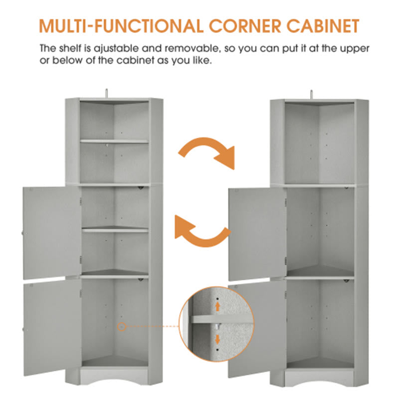 Tall Bathroom Corner Cabinet  - image 8