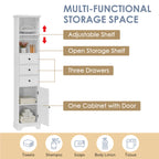 White Tall Bathroom Cabinet - image 7