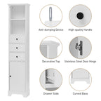 White Tall Bathroom Cabinet - image 8