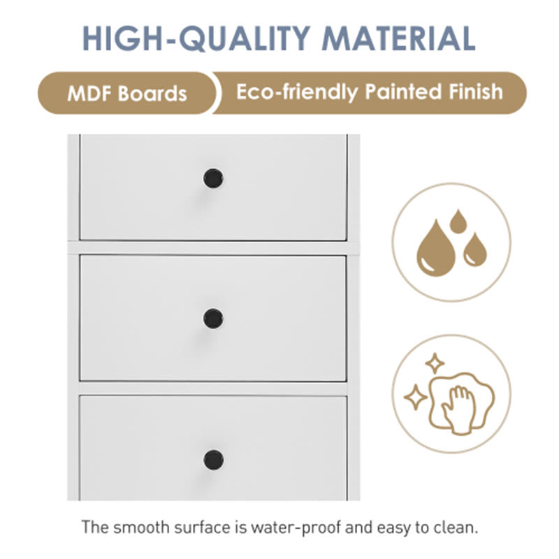 White Tall Bathroom Cabinet - image 9
