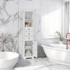 White Tall Bathroom Cabinet - image 4