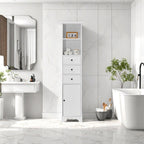 White Tall Bathroom Cabinet - image 5