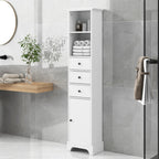 White Tall Bathroom Cabinet - White - image 0