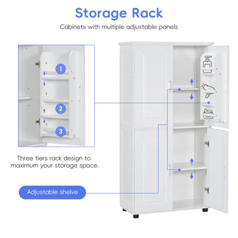 Wide Bathroom Floor Storage Cabinet - image 4