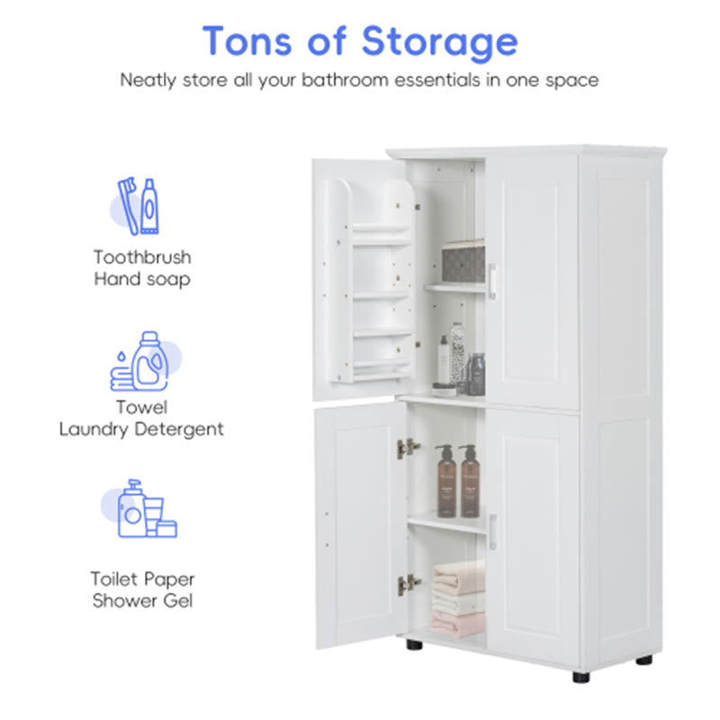 Wide Bathroom Floor Storage Cabinet - image 5