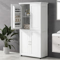 Wide Bathroom Floor Storage Cabinet - White - image 0