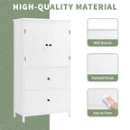 Bathroom Storage Cabinet With Two Doors And Drawers - image 5