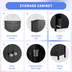 Bathroom Storage Cabinet With Two Doors And Drawers - image 14