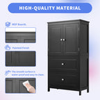 Bathroom Storage Cabinet With Two Doors And Drawers - image 15