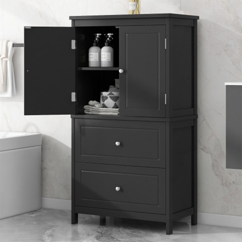Bathroom Storage Cabinet With Two Doors And Drawers - image 11
