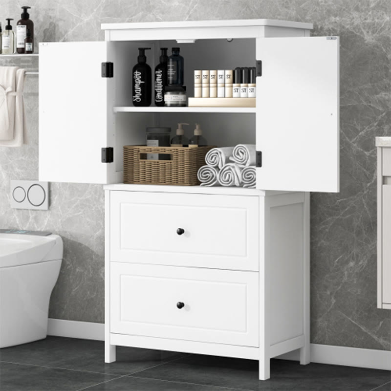 Bathroom Storage Cabinet With Two Doors And Drawers - image 2