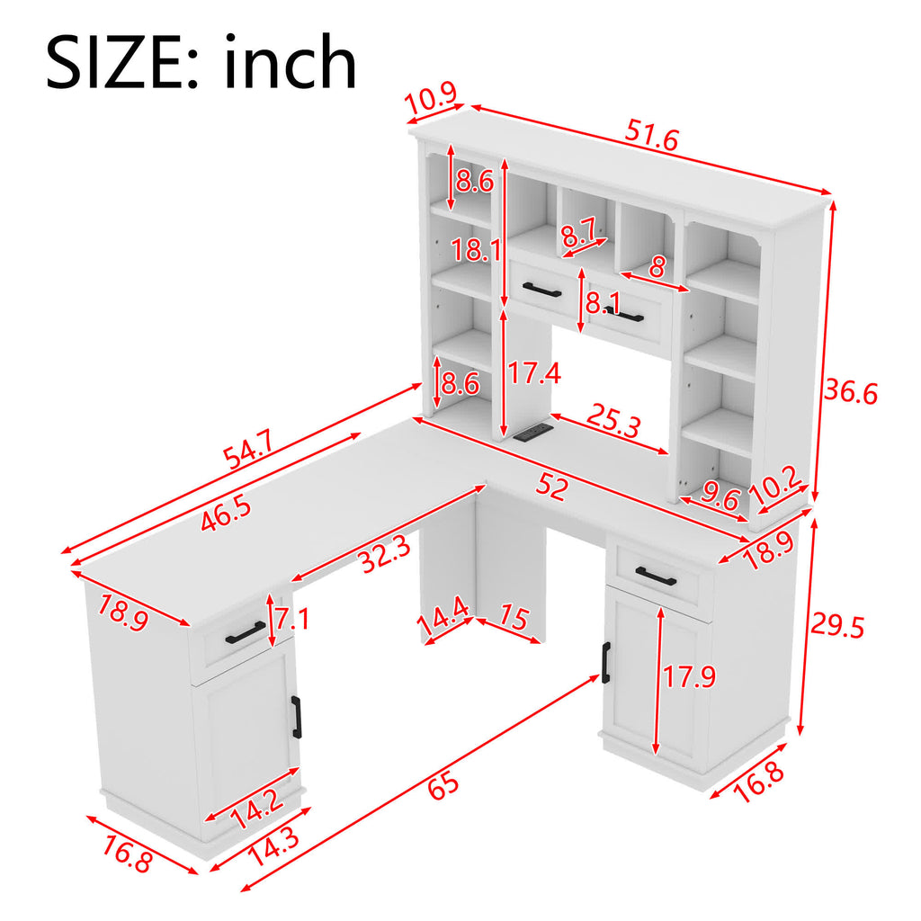L-Shaped Storage Computer Desk - image 13