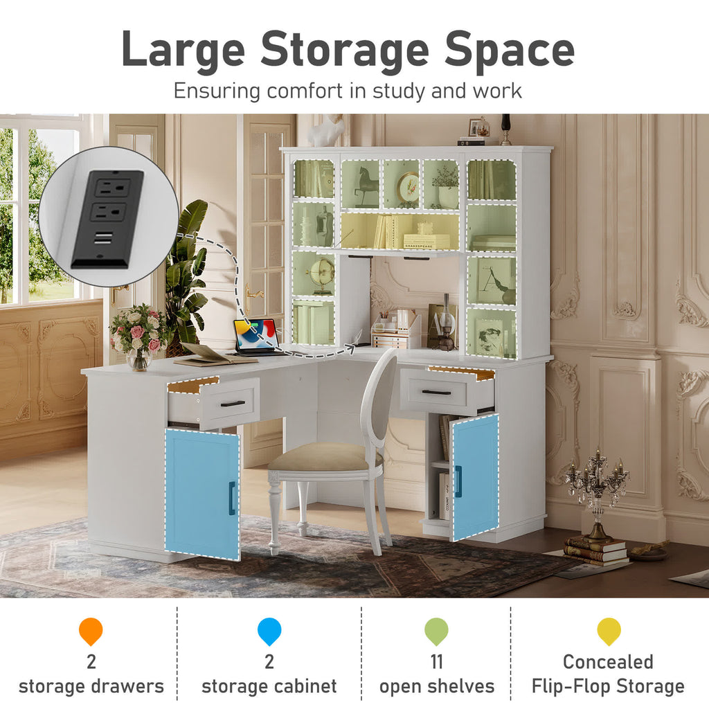 L-Shaped Storage Computer Desk - image 3