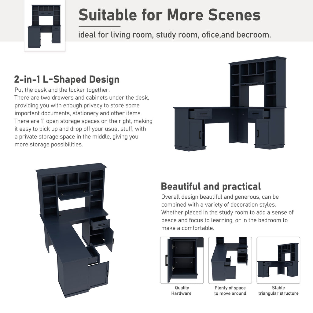 L-Shaped Storage Computer Desk - image 18